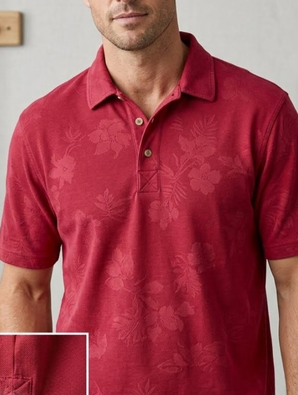 Orvis Red Polo Mens Large
